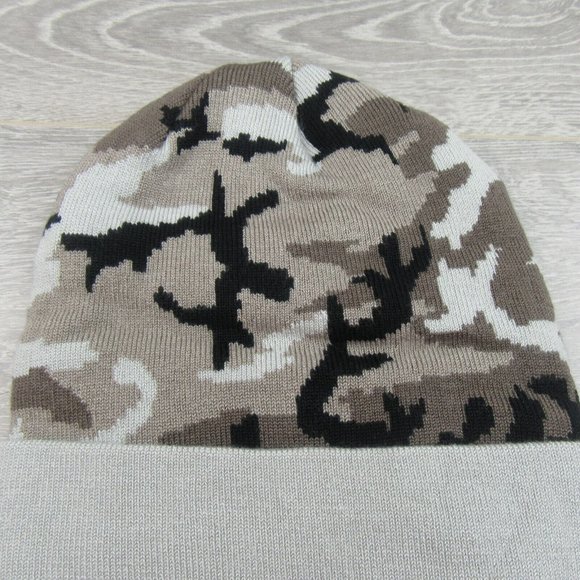 Nike Trail Running Beanie One Size Fit Fossil Black Camo Dri-Fit NEW - Picture 6 of 11